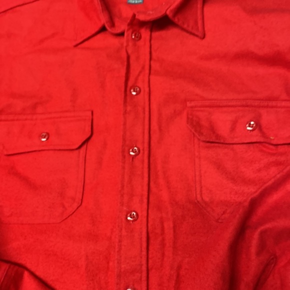 Woolrich cotton 2XL long red long sleeve button up - Picture 4 of 13